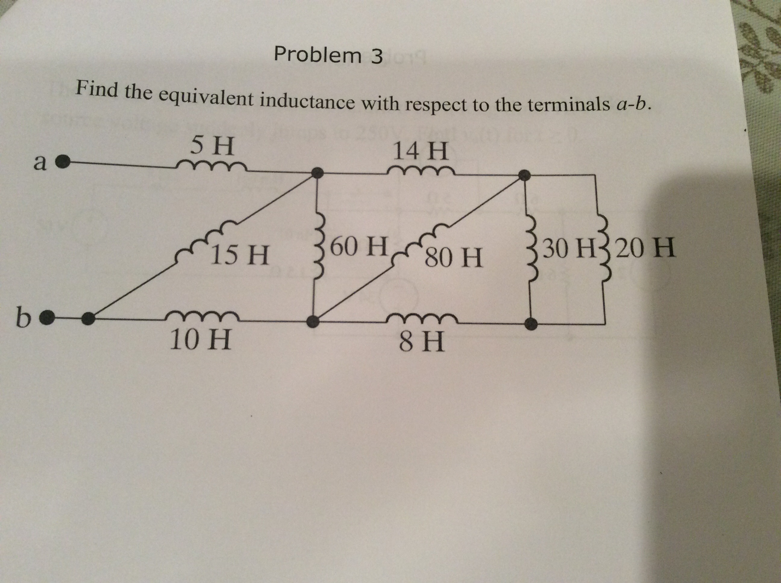 Solved Find The Equivalent Inductance With Respect To The | Chegg.com