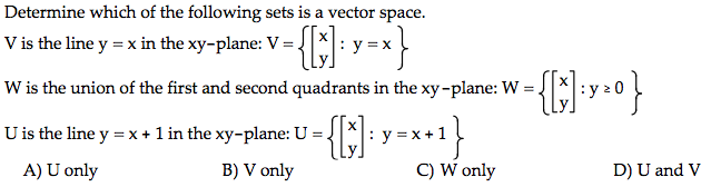 Solved Determine which of the following sets is a vector | Chegg.com