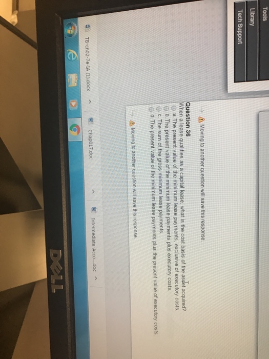 Solved When a lease qualifies as a capital lease, what is