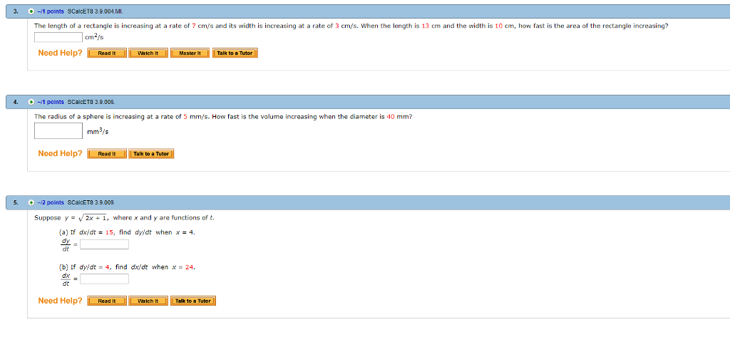 Solved 3 SCalkET8 3 9 004 M The Length Of A Rectangle Is Chegg
