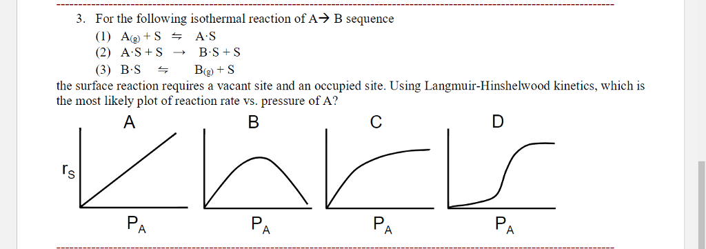 . For The Following Isothermal Reaction Of A-> B | Chegg.com