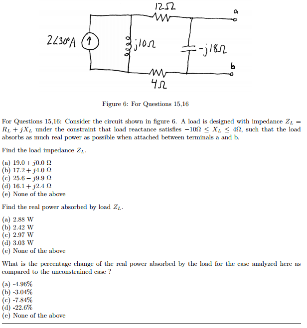 Solved Consider the circuit shown in figure 6. A load is | Chegg.com
