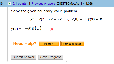 Solved 10. 0/1 points | Previous Answers ZillDiffEQModAp11