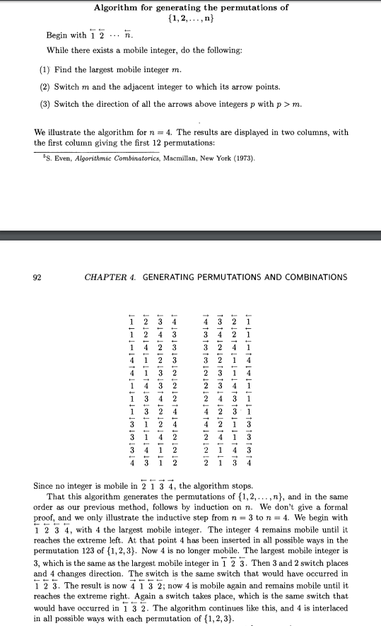 Use The Algorithm For Generating Permutations To | Chegg.com