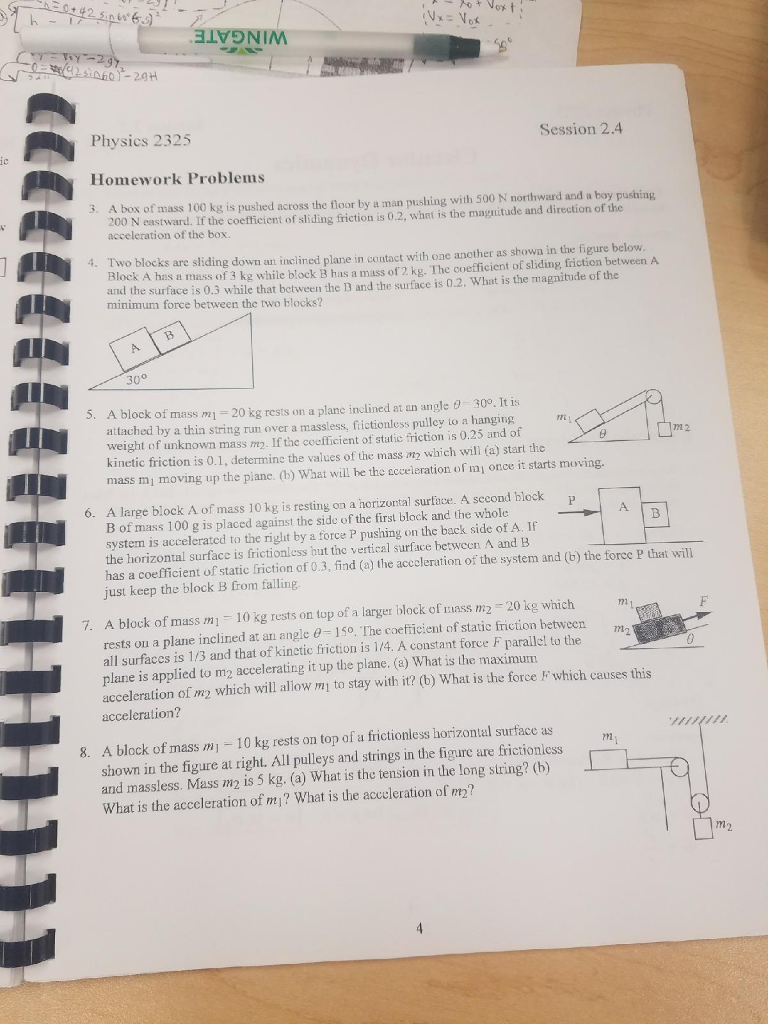 Solved ャt : Vox Session 2.4 Physics 2325 ic Homework | Chegg.com