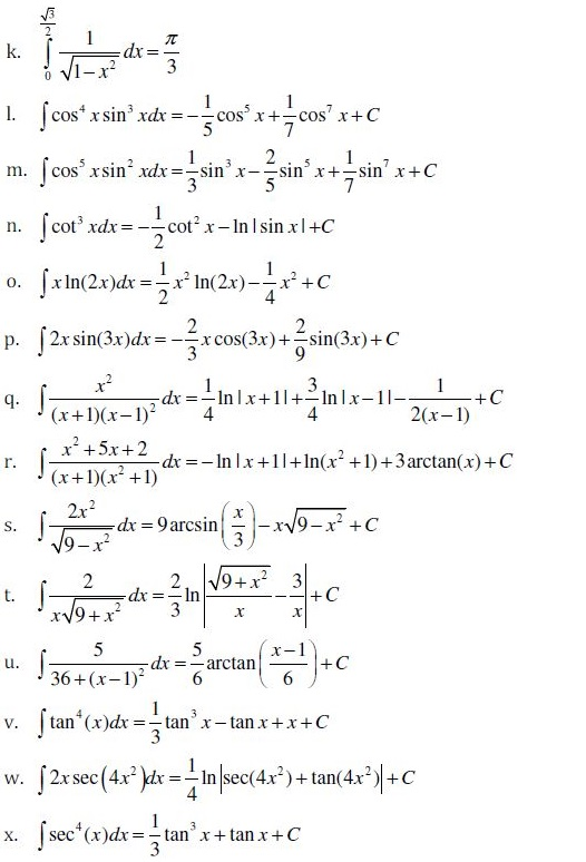 Solved 1-x 0 V cos x sin xdx cos x C COS X cos x sin xox x C | Chegg.com