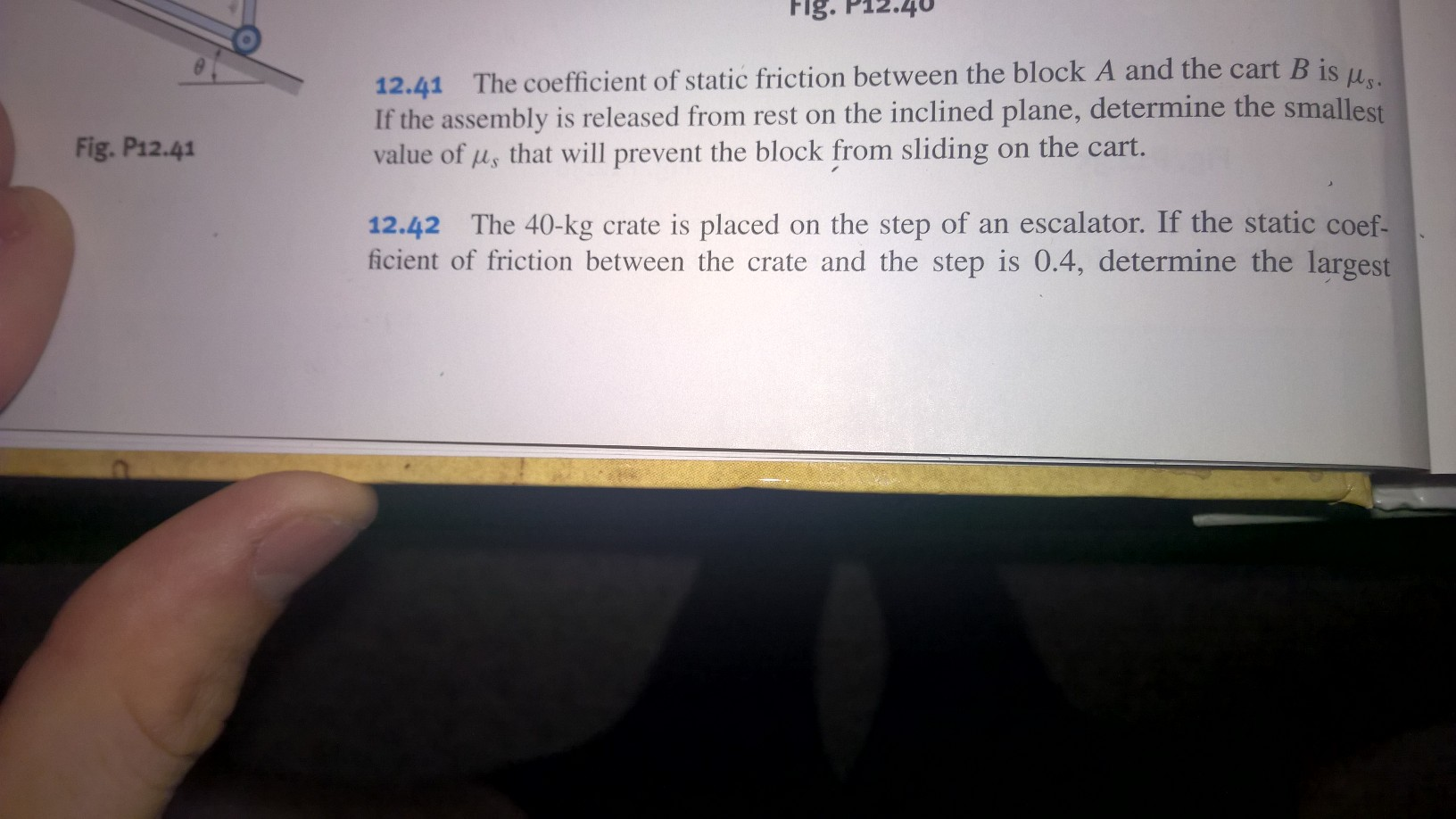 Solved The coefficient of static friction between the block | Chegg.com
