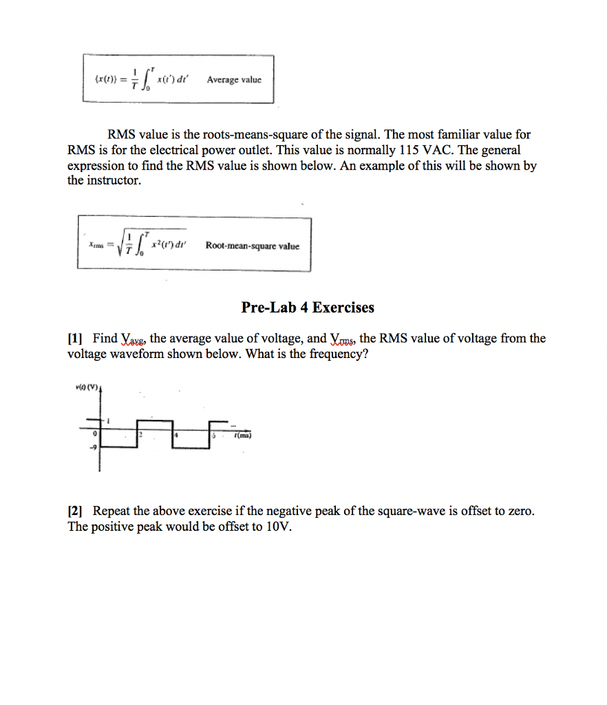 Solved (r(n) =|L''(, )d' Average value RMS value is the | Chegg.com