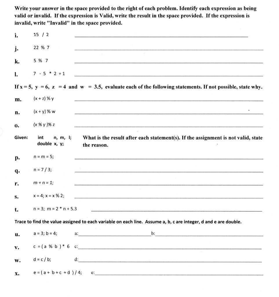 Solved Write your answer in the space provided to the right | Chegg.com