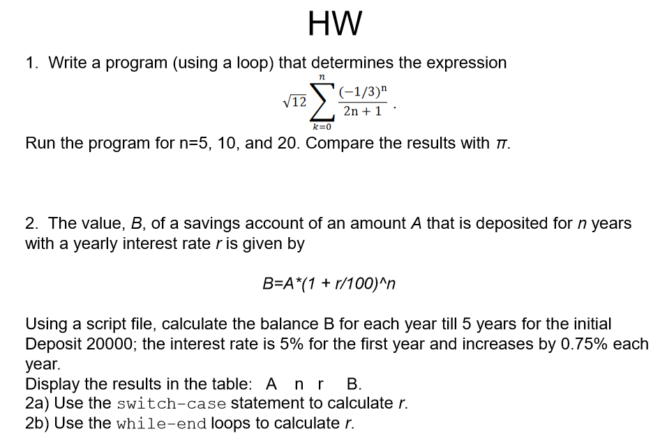 Solved I need to write both questions 1 and 2 in MATLAB and | Chegg.com