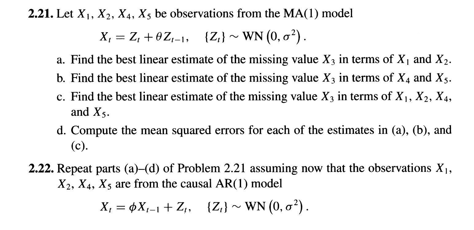 Solved 2 21 Let X1 X2 X4 X5 Be Observations From The Chegg