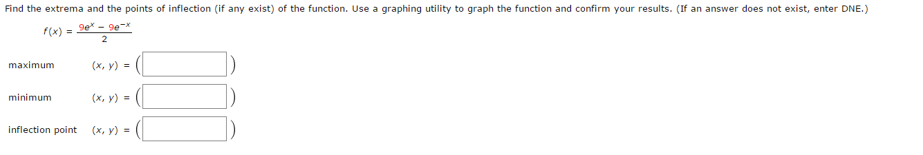 Solved Find The Extrema And The Points Of Inflection If Any Chegg