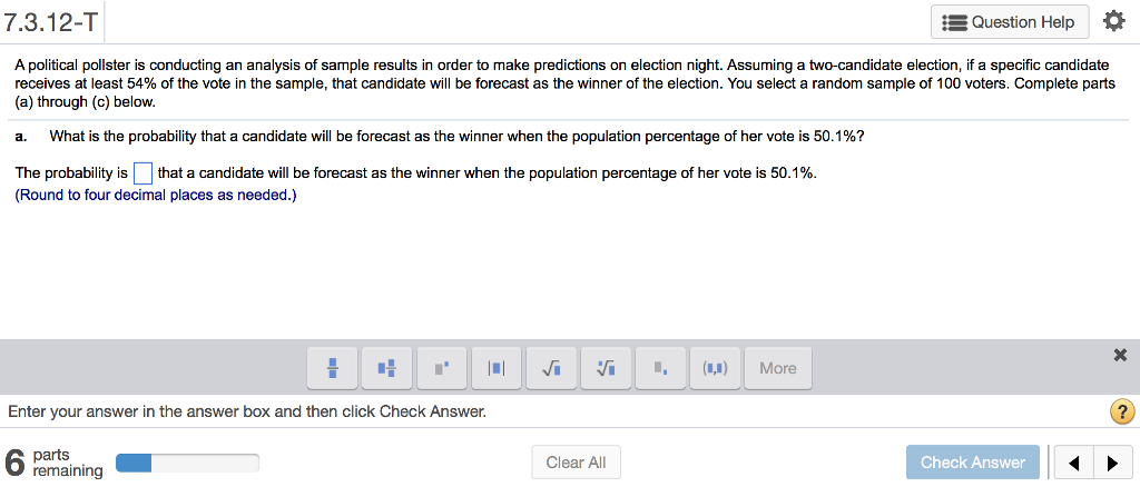 Solved A political pollster is conducting an analysis of | Chegg.com