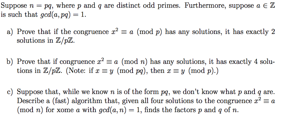 Where P And Q Are Distinct Odd Primes. Furthermore, | Chegg.com