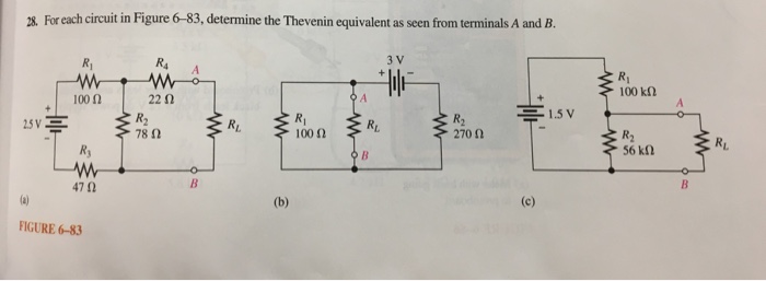 Solved For each circuit in Figure 6-83, determine the | Chegg.com