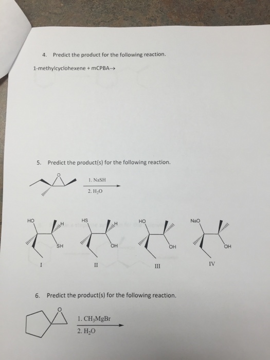 Solved Predict The Products Of The Following Reaction If No Or Cheggcom