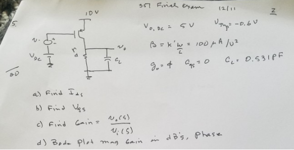 Solved ID V 心 DC T u, (S) | Chegg.com