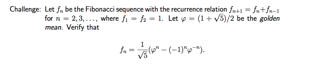 Solved Let f_n be the Fibonacci sequence with the recurrence | Chegg.com