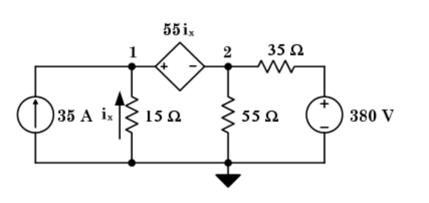 Solved calculate the node voltages V1 and V2 | Chegg.com