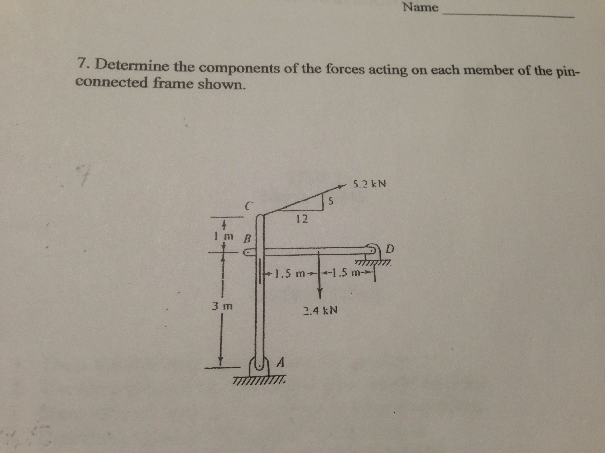 Solved Determine the components of the forces acting on each | Chegg.com
