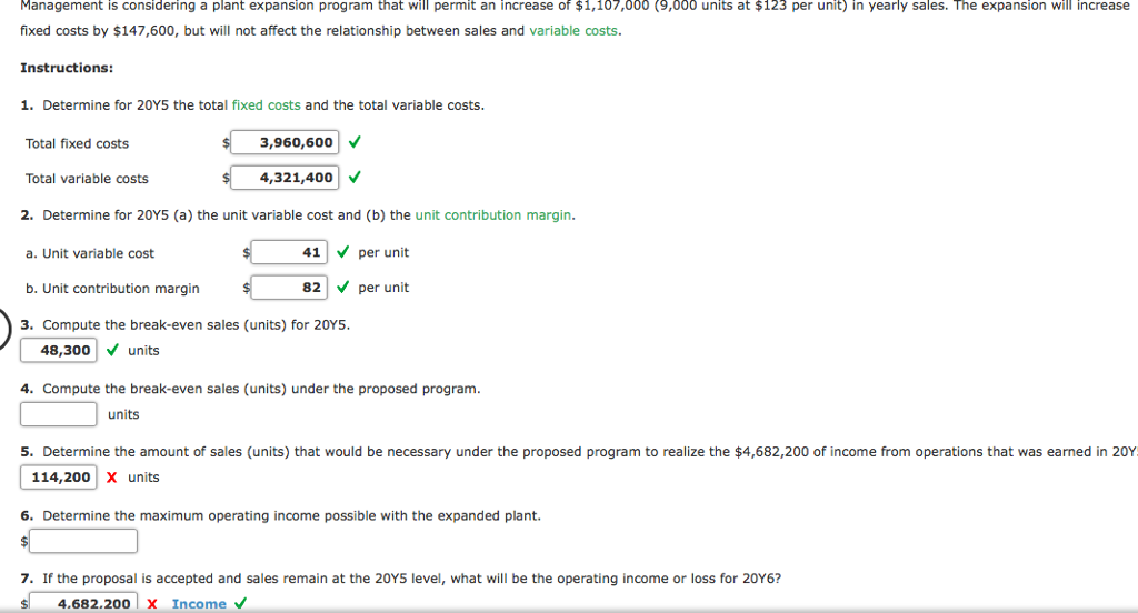 Solved Break-Even Sales Under Present and Proposed | Chegg.com