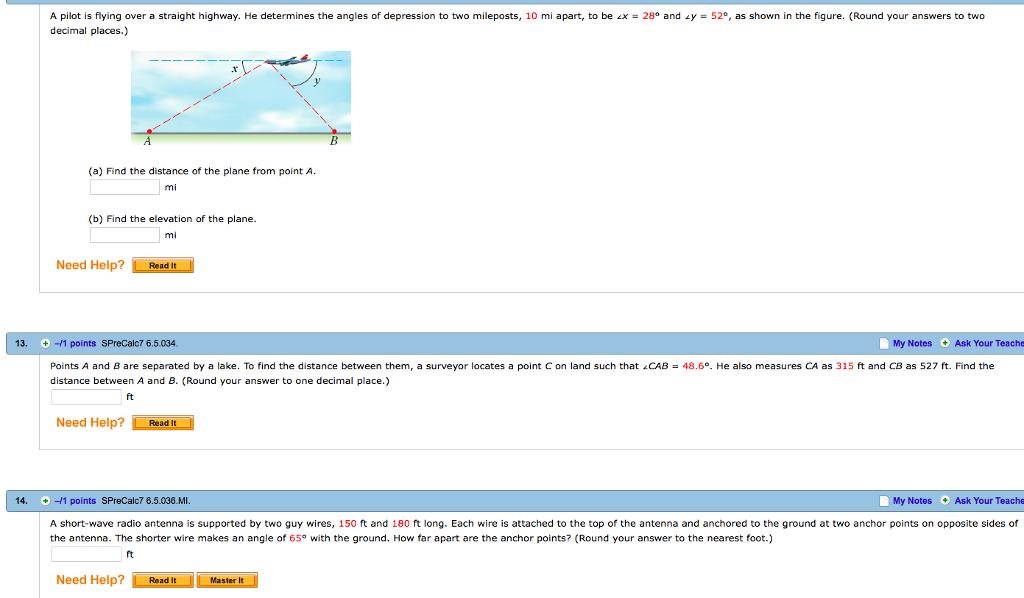 Solved A pilot is flying over a straight highway. He