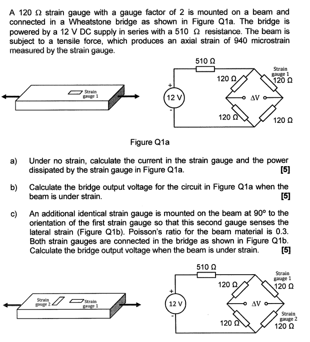 Solved A 120 ? strain gauge with a gauge factor of 2 is | Chegg.com