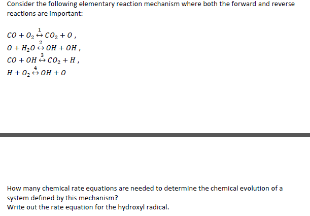 Solved Consider the following elementary reaction mechanism | Chegg.com