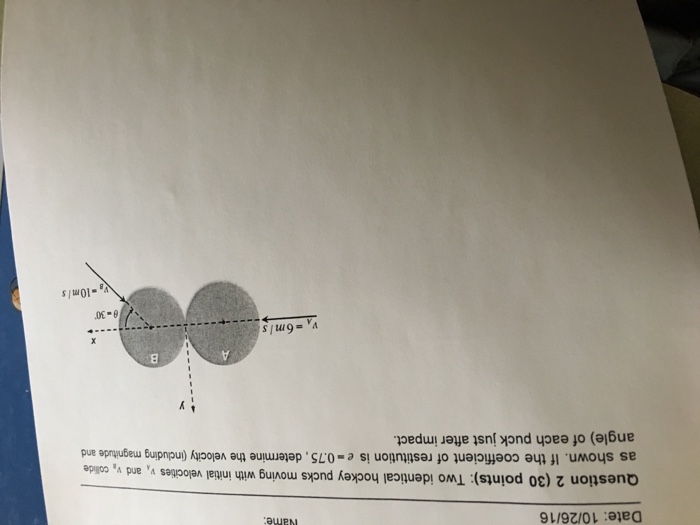 Solved Two identical hockey pucks moving with initial