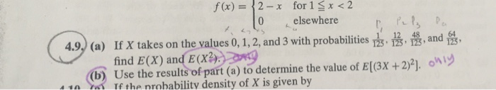 Solved If x takes on the values 0, 1, 2 and 3 with | Chegg.com