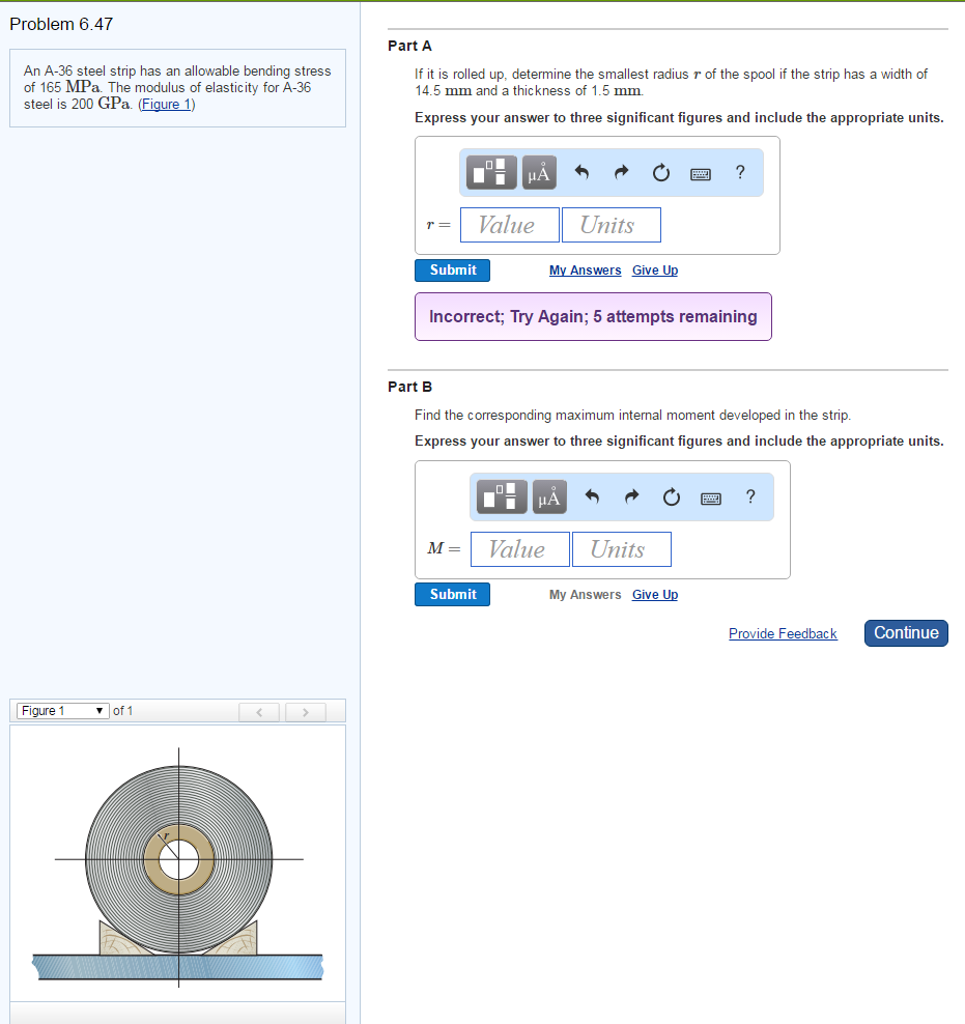 Solved An A-36 Steel Strip Has An Allowable Bending Stress 