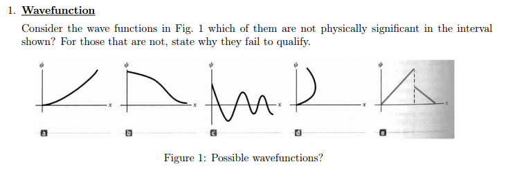 Solved Consider The Wave Functions In Fig 1 Which Of Them