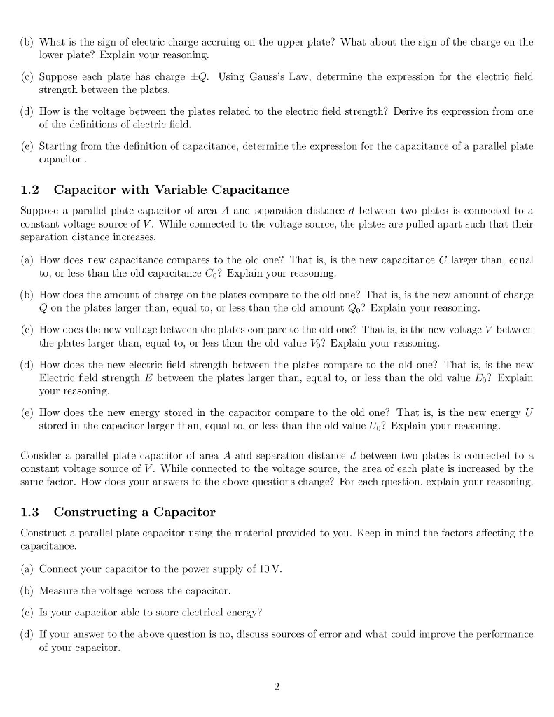 Factors Affecting Capacitance Of A Parallel Plate Capacitor