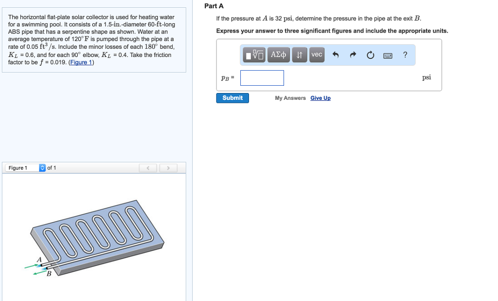 Solved The horizontal flatplate solar collector is used for