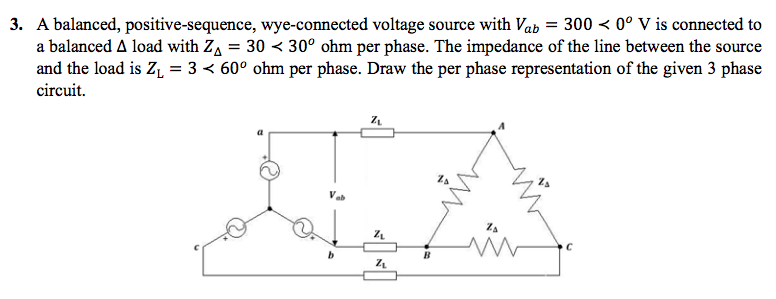 Solved A balanced, positive-sequence, wye-connected voltage | Chegg.com