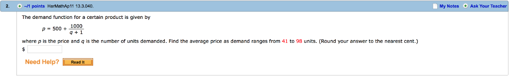 Solved The demand function for a certain product is given by | Chegg.com