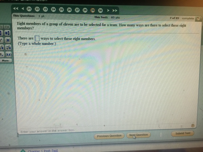 Solved Eight members of a group of eleven are to be selected