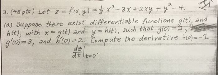 Solved Let Z = f(x, y) = 1/3 x^3 - 3x + 2xy + y^2 - 4 | Chegg.com