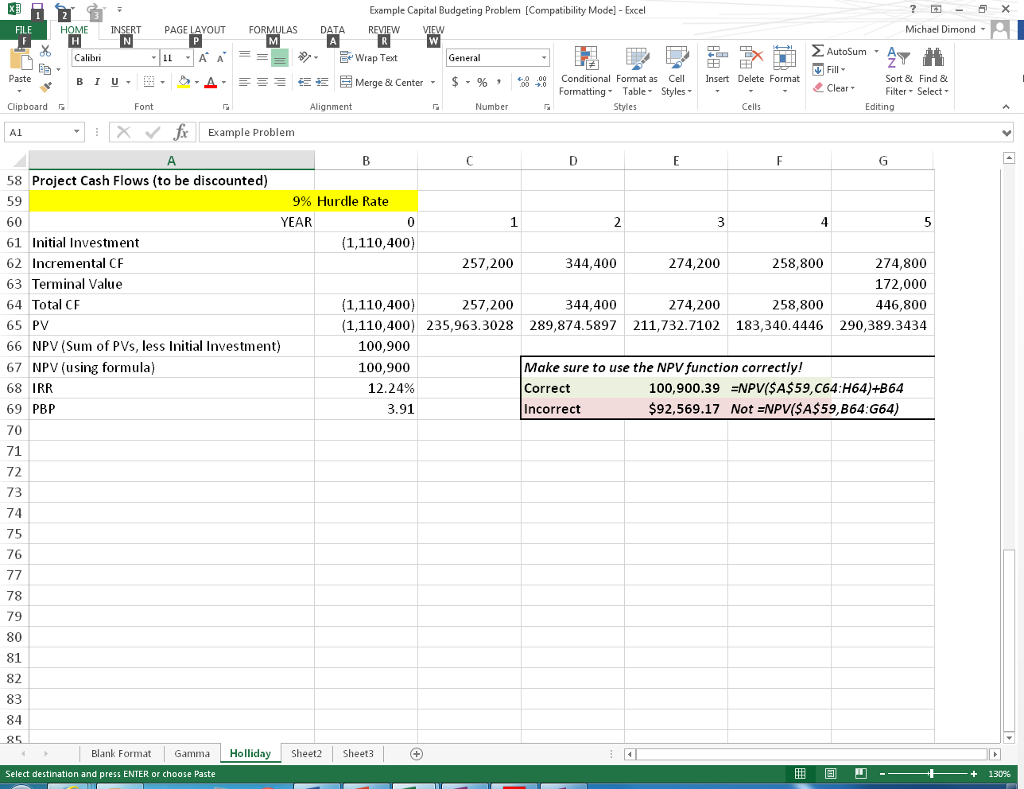 Solved Capital Budgeting Spreadsheet Project Introduction 3712