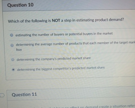 Solved Which of the following is not a step in estimating | Chegg.com