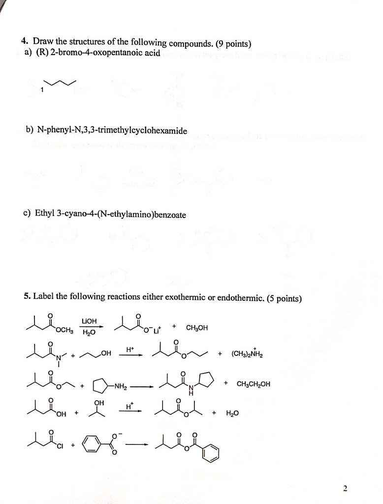 Solved 4. Draw the structures of the following compounds. (9 | Chegg.com