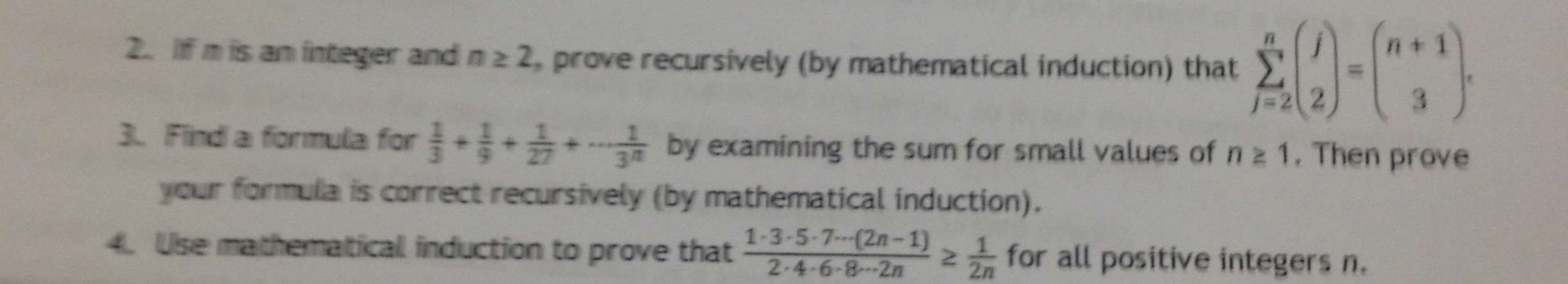 Solved 3. Find a formula for 1/3+ 1/9 + 1/27 by examining | Chegg.com