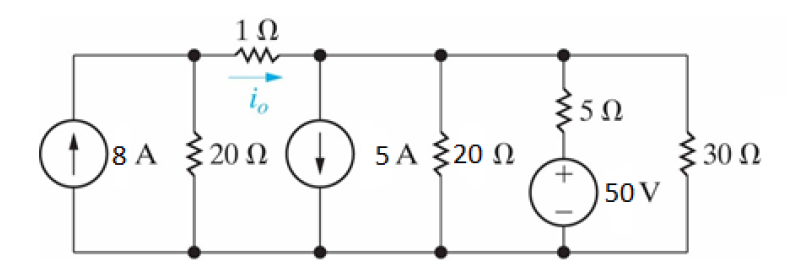 Solved 1Ω io 5Ω 5A320 (2 30 Ω 50 V | Chegg.com