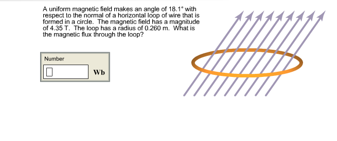 Solved A uniform magnetic field makes an angle of 18.1 | Chegg.com