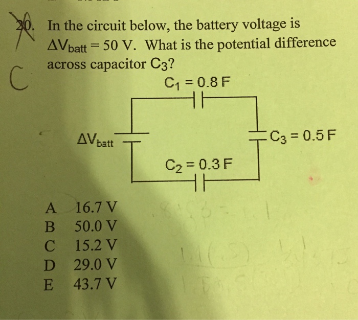 Solved In the circuit below, the battery voltage is nabla