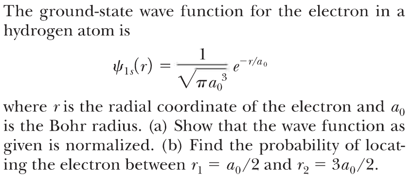 Solved The Ground State Wave Function For The Electron In A