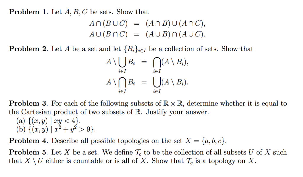 Solved Let A B C be sets. Show that A Intersection B Chegg