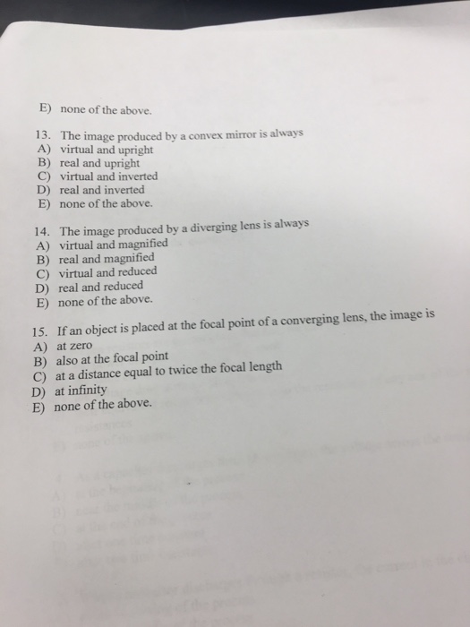 Solved The image produced by a convex mirror is always.
