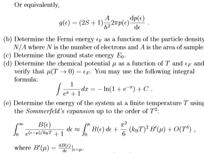 Solved 20 Points) 2D Ideal Fermi Gas 24 Consider An Ideal, 41% OFF