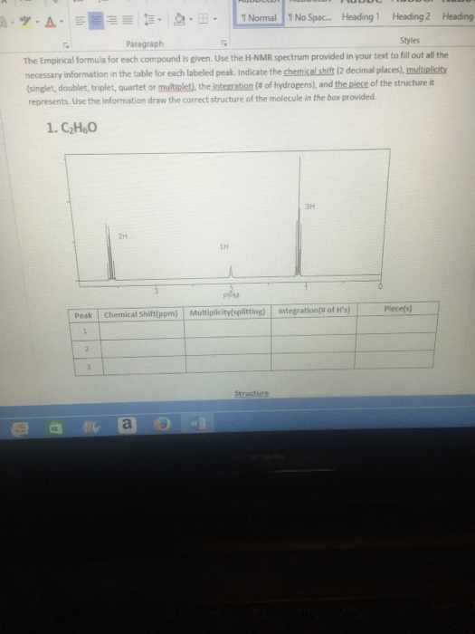Solved: NMR Worksheet | Chegg.com